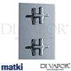 Matki EX05 X Elixir EX05 X Modern Cross Concealed Thermostatic Shower Spare Parts